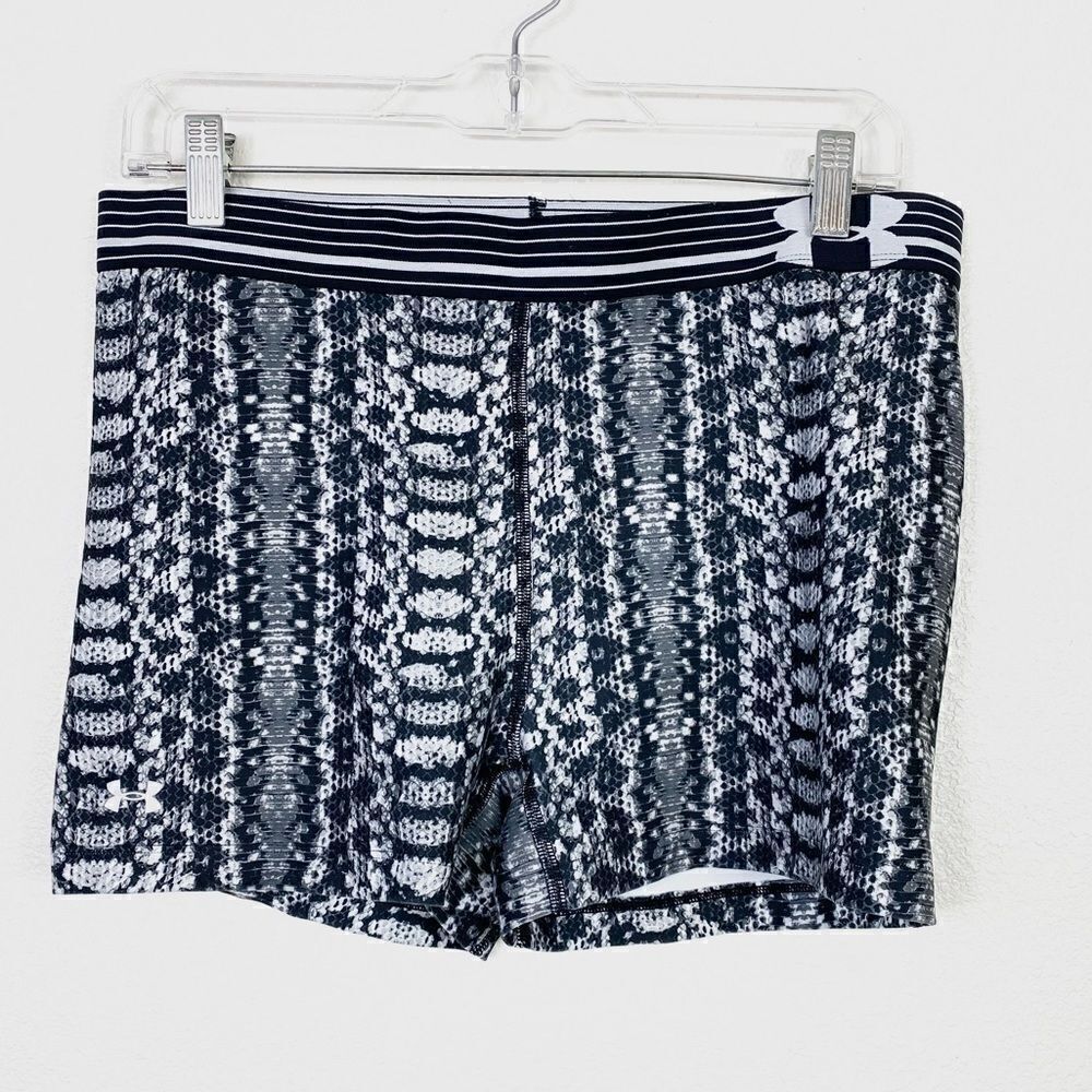 Under Armour Black & White Snakeskin Spandex Shorts